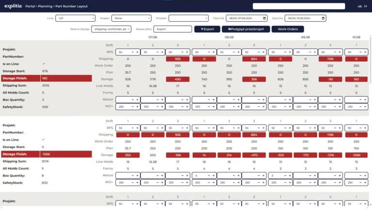 Optymalizacja procesów produkcyjnych z Portalem Produkcyjnym explitia, mes system software,