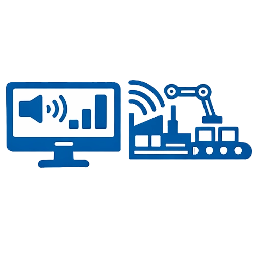 Ikona symbolizująca program do zleceń produkcyjnych z automatycznym przekazywaniem informacji na halę produkcyjną