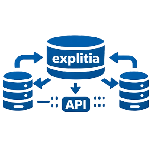An icon symbolizing an SPC system operating on data from other explitia modules or external systems.