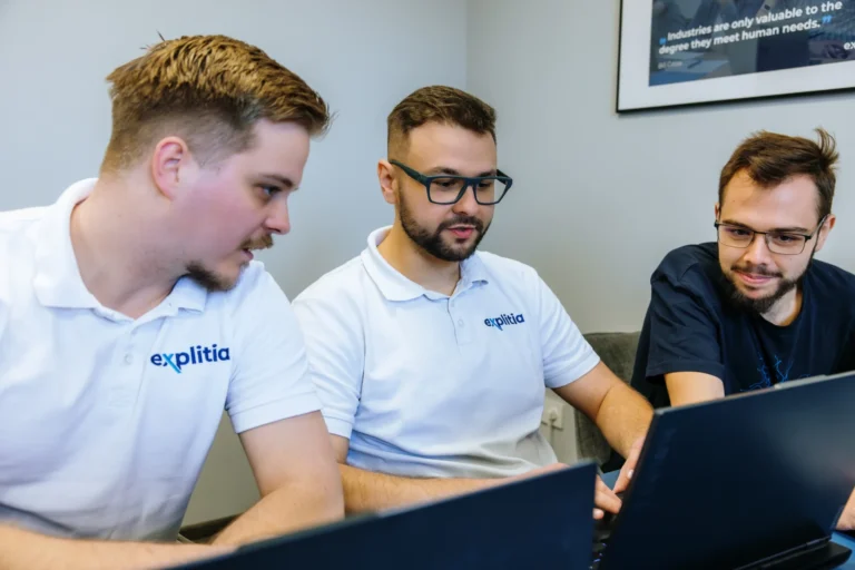 explitia employees supporting the development of the AVEVA environment in a manufacturing company.