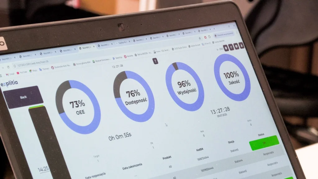 System Portal Produkcyjny w explitia – pomiar wskaźników OEE w praktyce.