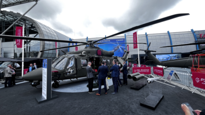 Helikopter wojskowy na MSPO w Kielcach