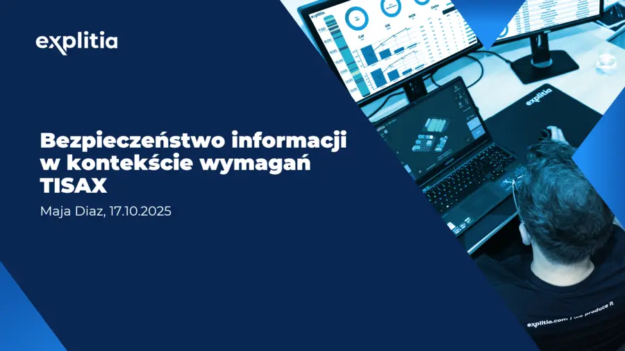 Screen ze szkolenia z zakresu bezpieczeństwa informacji w kontekście TISAX i RODO