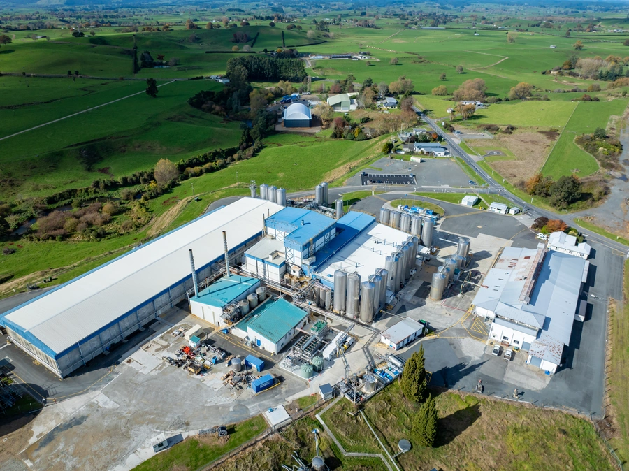 proces technologiczny przykłady (fabryka produkująca produkty mleczne z lotu ptaka)