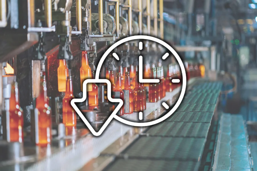 Przyczyna przestoju w hali produkcyjnej