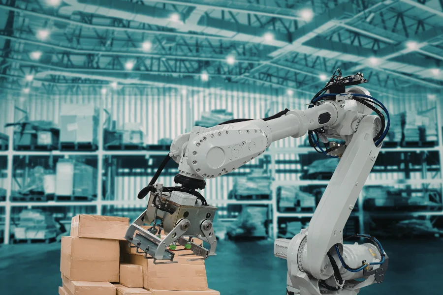 Engpass in der Produktion: Robotik und Automatisierung
(Bild eines Verpackungsroboters)