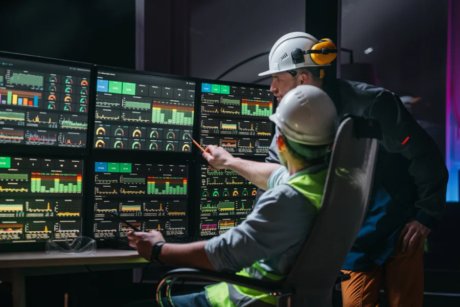 AVEVA InTouch HMI vs. Wonderware InTouch
Photo: employees checking parameters on monitors