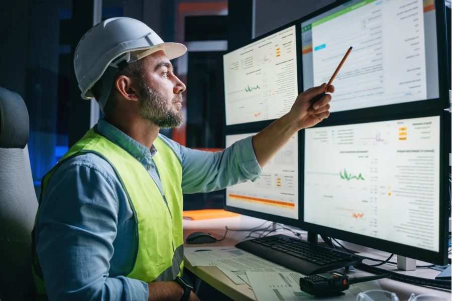 AVEVA InTouch HMI: what your next step could be
Photo: employee comparing performance data on monitors