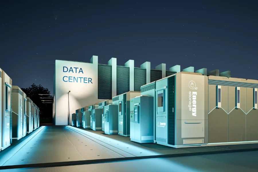 Data Control in Manufacturing-X: What Is Your Next Step?
(Image: data center and energy storage system)