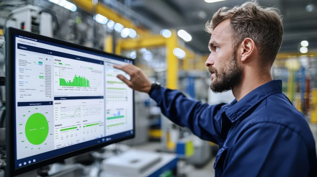 AI in Manufacturing – Start With the Process
(Production manager monitoring data)