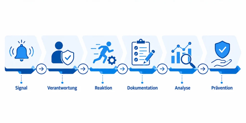 Produktions-Andon – Infografik zur Bewertung des Systemreifegrads