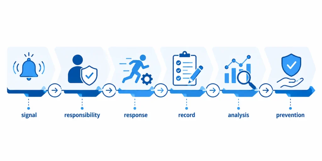 Production Andon — system maturity assessment infographic