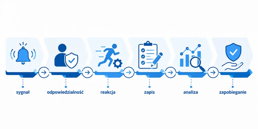 Andon produkcyjny - infografika oceny dojrzałości systemu