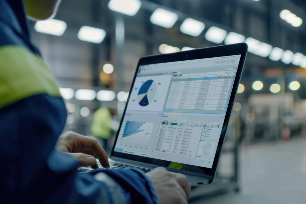 Production Report Without Excel – Start with One Report
(Photo of an engineer reviewing a report)