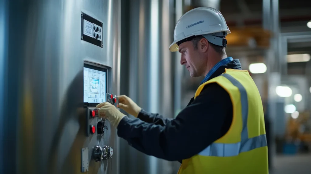 EMS implementation requires clear communication rules
(photo of an employee by a control cabinet)